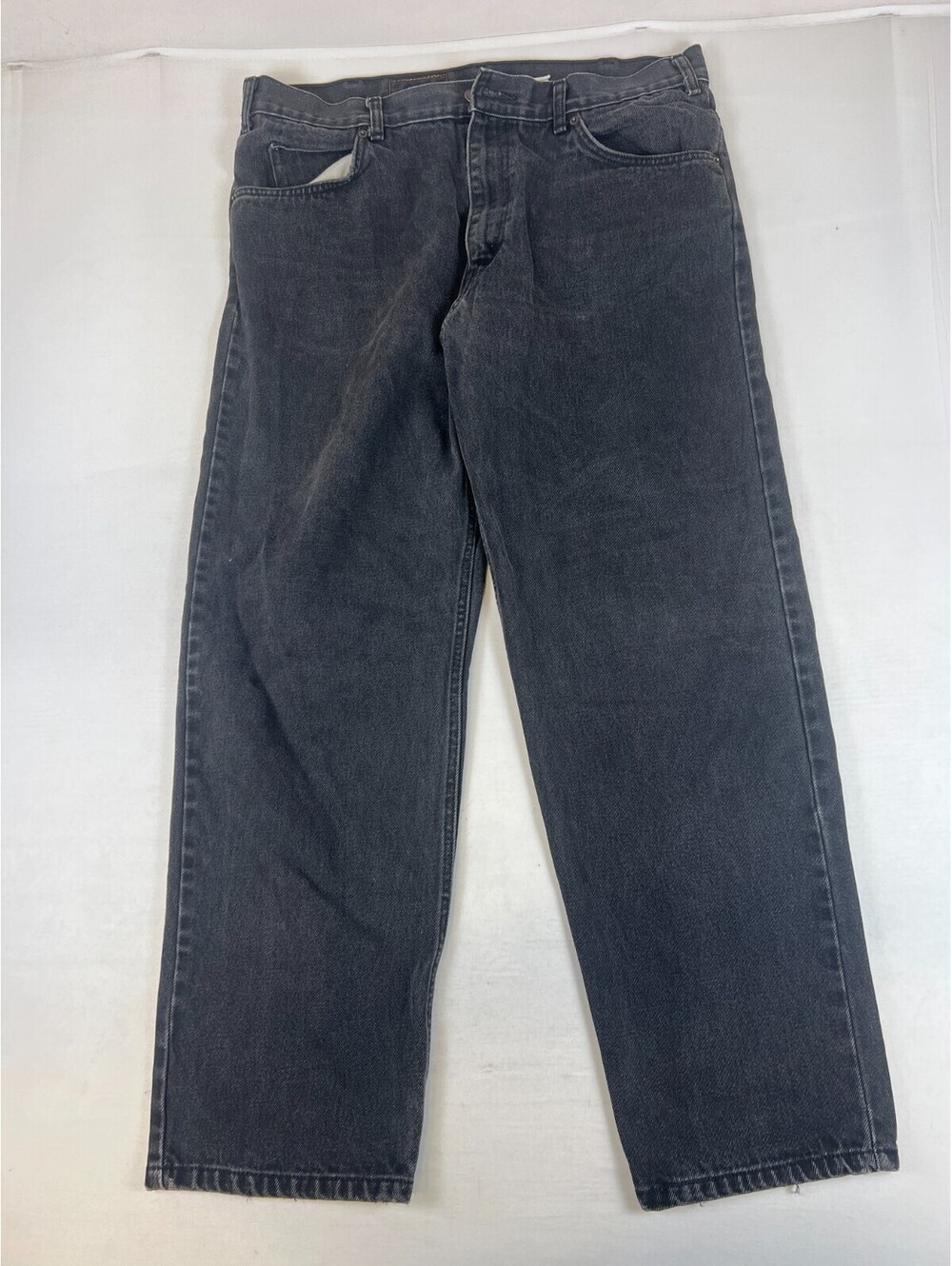 Vintage 90s Levi's 36x30 506 Orange Tab Straight Fit Black Jeans